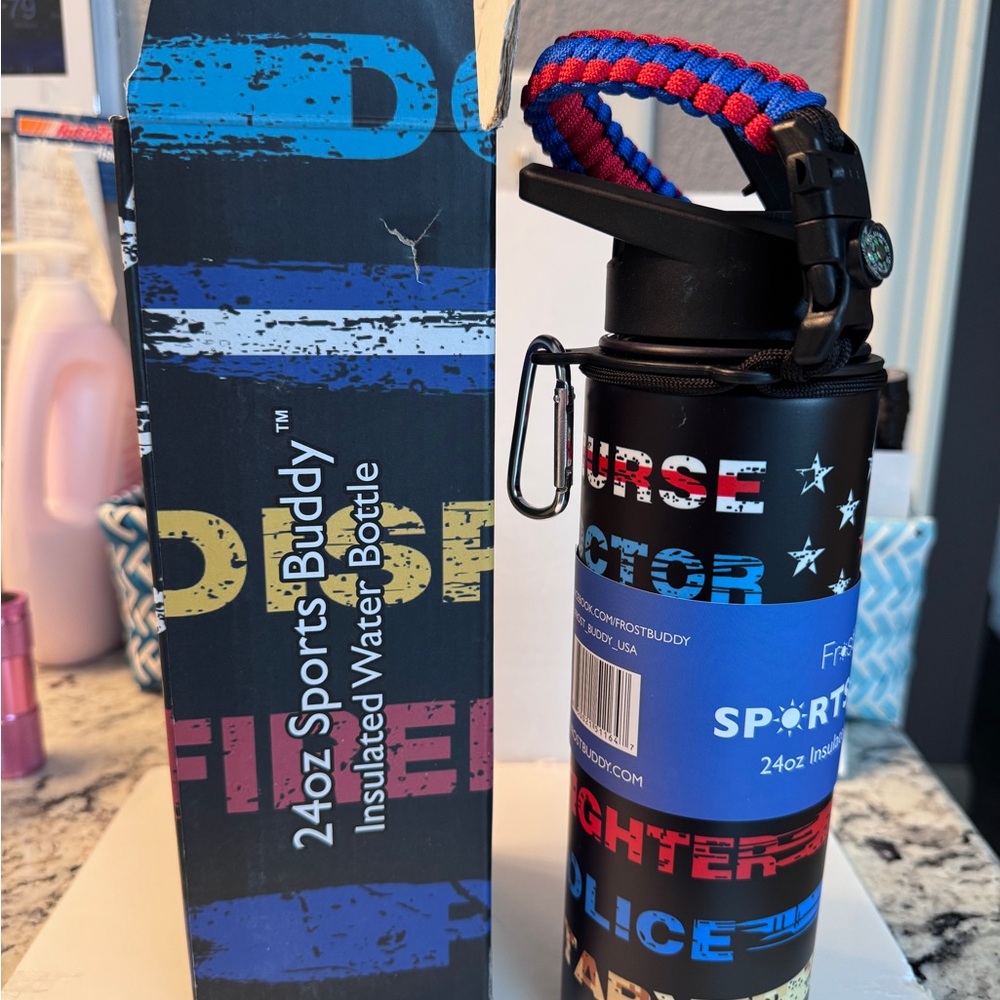 FrostBuddy~First Responder~24oz Sports Buddy Insulated Water Bottle~NEW IN BOX - Picture 7 of 8
